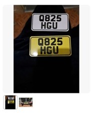 Mobility Scooter Number Plates Personalised a pair sized 9cm x 21 cm & keyring