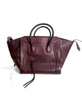 *XMAS SALE*CELINE BURGUNDY Phantom Luggage Tote Bag Calf Leather RTP$8100