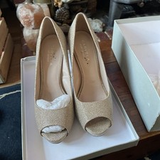 Size 4/ 37 Kurt Geiger Carvela Sparkly Light Gold Stiletto Shoes