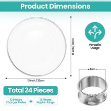 Premium Charger Plates Clear