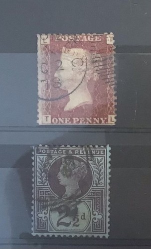 Victoria penny red - gb, plate