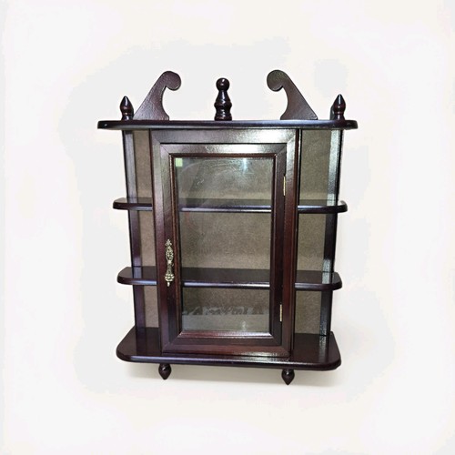 Wood mini curio cabinet - wood,