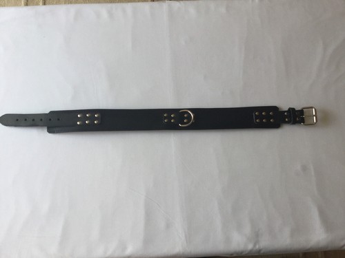 Padded black leather - black,
