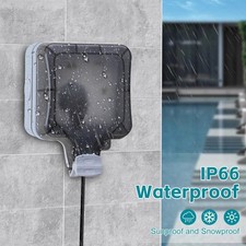 WEATHERPROOF OUTDOOR GARDEN 1 GANG SINGLE 13 AMP SWITCHED SOCKET IP66