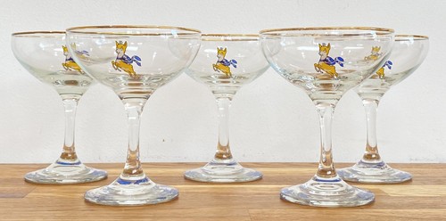 Babycham glasses logo with - babycham,