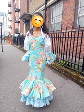 Real Flamenco dress, turquoise