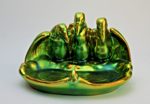 Zsolnay eosin vulture bowl - zsolnay,