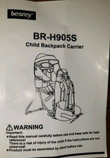 Besrey Child Backpack Carrier (16-44lbs). Black/Gray. BR-H905S.