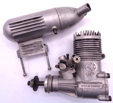 THUNDER TIGER GP42 2 STROKE AREO ENGINE & SILENCER GOOD COMPRESSION & BEARINGS