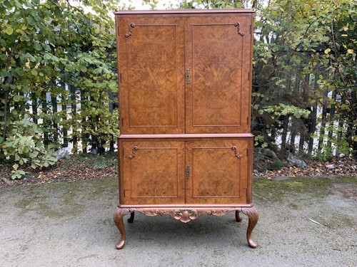 Art deco burr walnut drinks - deco,