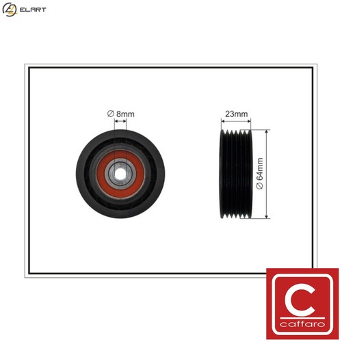 Deflectionguide pulley vribbed - pulley,