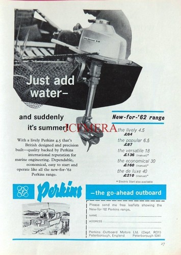 Perkins dinghy boat outboard - perkins,