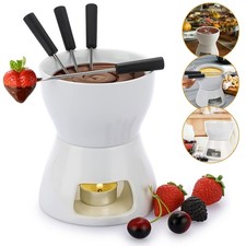 7 in 1 Chocolate Fondue Set Cheese Fondue Sets Fondue Mug with Candle & 4 Forks