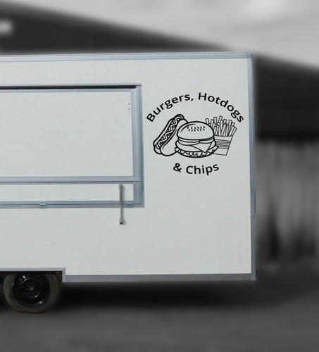 Burgers hot dogs and chips