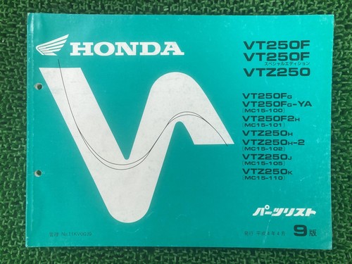 Vt250f vtz250 parts list - parts,