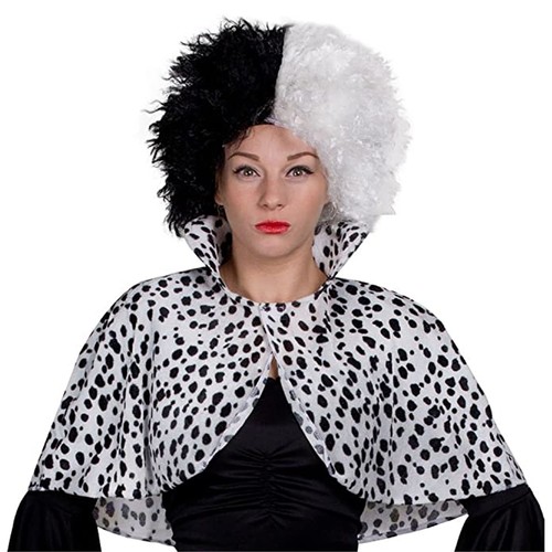 Cruella dalmatian print cape - cruella,