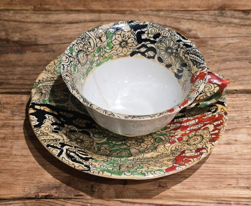 Antique mason cup saucer - ,