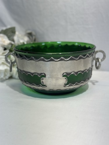 Rare vintage punch bowl green - vintage,