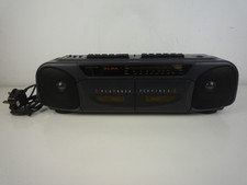 ALBA CRS2032 TWIN CASSETTE PLAYER /RECORDER FM/MW RADIO & EQUALISER & POWER LEAD