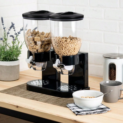 Black cereal dispenser - black,