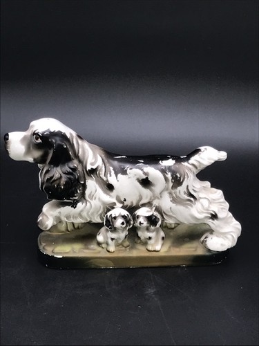 Vintage spaniel dog family w - dog,