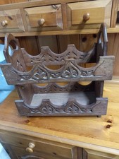 Vintage Carved Wooden Bottle