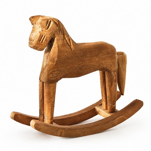 Wooden rocking horse figurine - rocking,