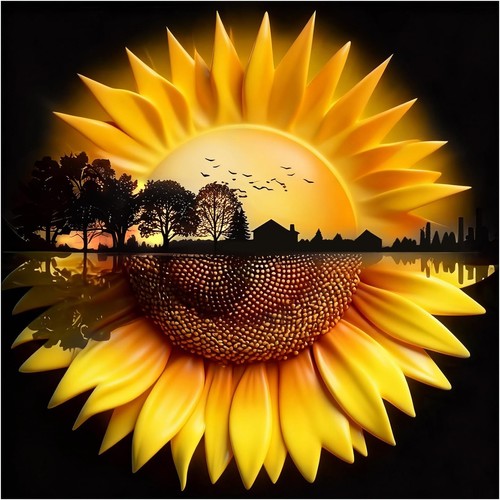 Sunflower diamond art kits - art,