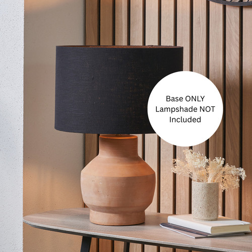 Terracotta table lamp base - table,