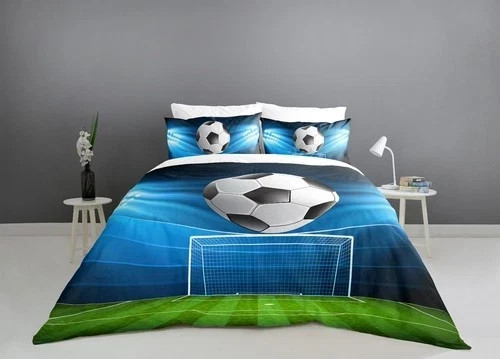Football print duvet cover - print,