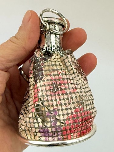 Vintage metal mesh chatelaine - vintage,