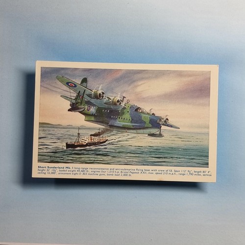 Ww2 aircraft postcard - aircraft, c1940