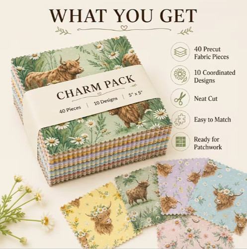 Charm pack pre cut - x,