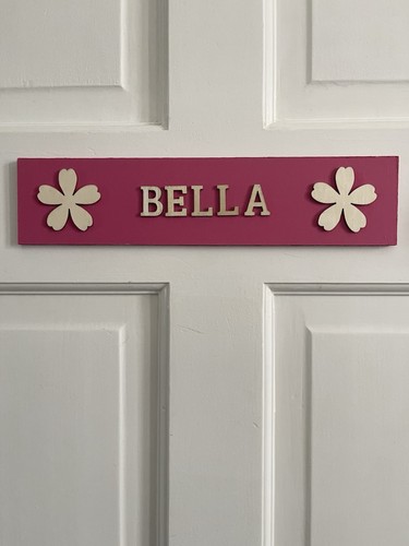 Personalised wooden name door - wooden,