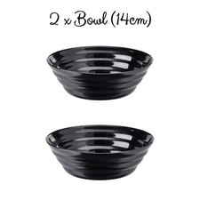 Black Dinnerware Bowl Plates