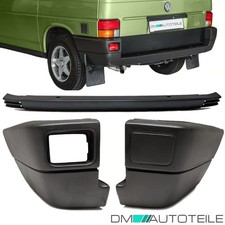 Rear bumper center black 90-96 + corners 2x fits VW T4 van bus