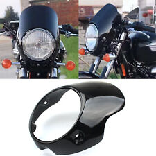 8" Headlight Fairing Windshield Cover Glossy Black For Triumph Bonneville T100
