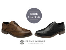 Frank Wright Moore Leather Full Grain Brogue detail Lace up dress shoe