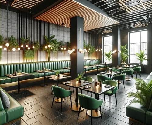 Restaurant booth seating - restaurant, set