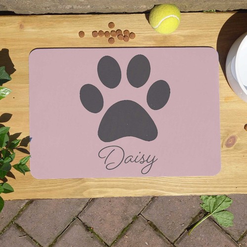 Dog bowl mat personalised - dog,