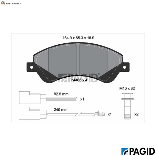 Brake pad set disc - disc,