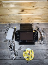 Nintendo Wii U 32GB Black Console Super Mario Maker Game Bundle Pal 