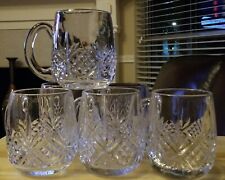 Tutbury Crystal Half Pint 1/2 Tankard  ENGLAND FULL LEAD HAND MADE. SET OF SIX 6
