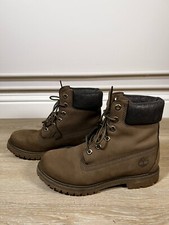 Timberland Premium Fashion Boots Olive Green Nubuck Leather Suede
