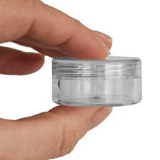 10ml / 10g Round Plastic Jars Pots Containers Travel Cosmetic Sample Storage JFC