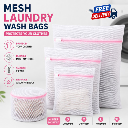 Laundry mesh bags zip - wash, net