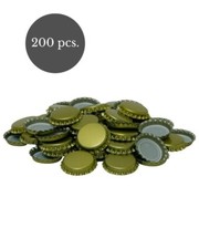 200 x Gold Crown Cap 26mm Tops