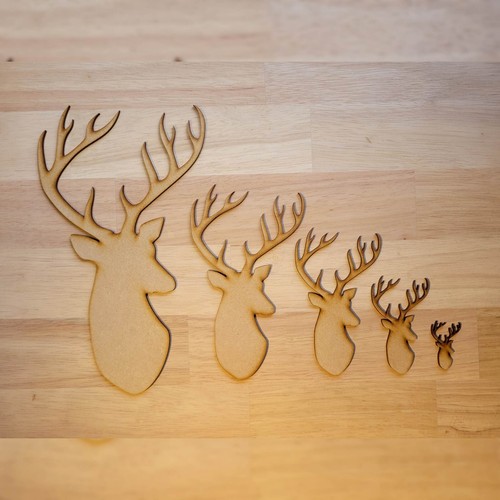 Wooden mdf stag deer - stag, head