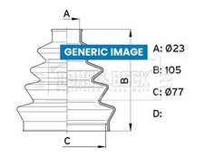 Borg & Beck BCB5051 Drive Shaft Bellow Front Rear Both Sides Fits Talbot Toyota