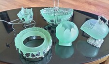 Vintage frosted green 5 Piece